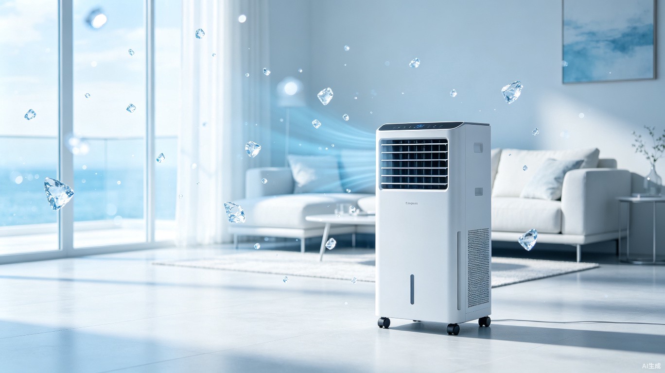 Coolizi portable air conditioner in a modern living room