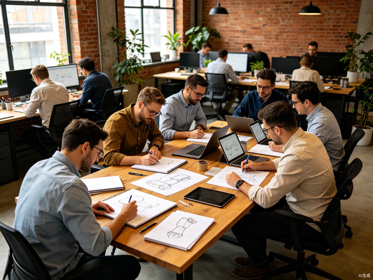 Coolizi engineering team collaborating in the workshop