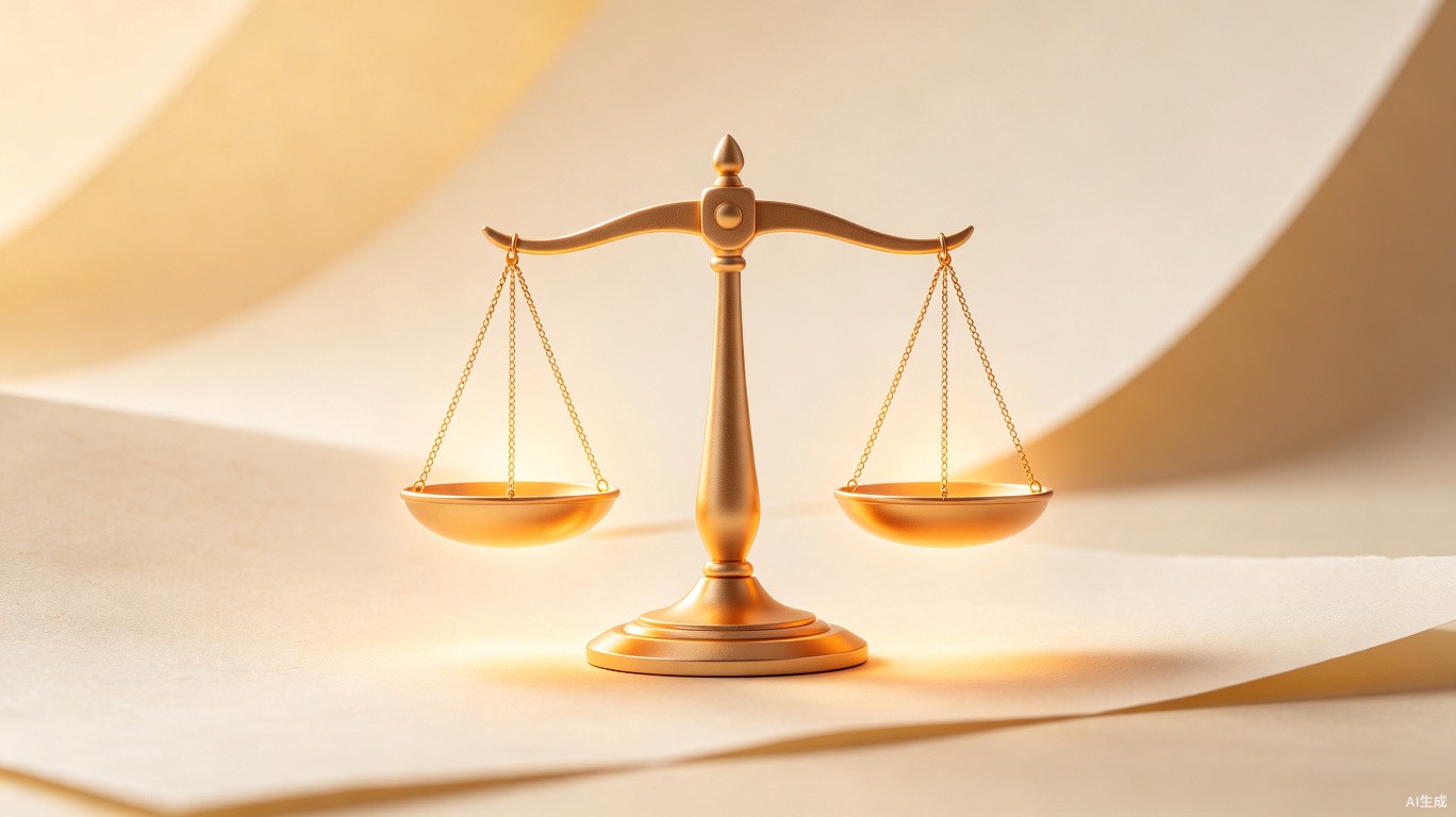 Balanced scale representing fair terms of service